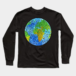 Swirly Earth Long Sleeve T-Shirt